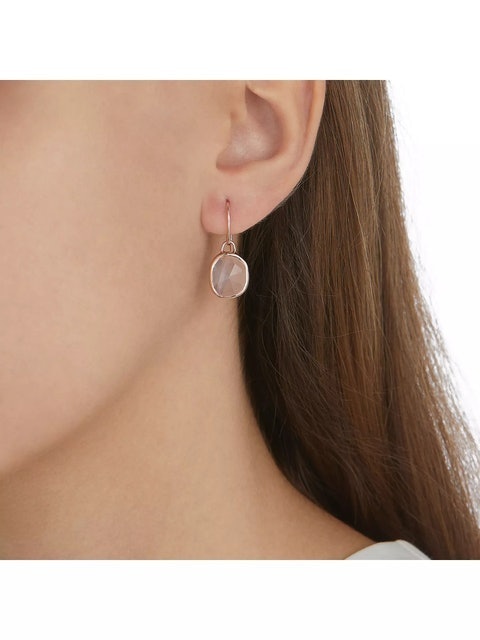 Rose Gold Siren Wire Drop Earrings 3