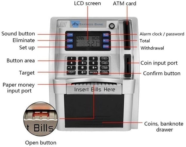 Electronic ATM Digital Money Box 2
