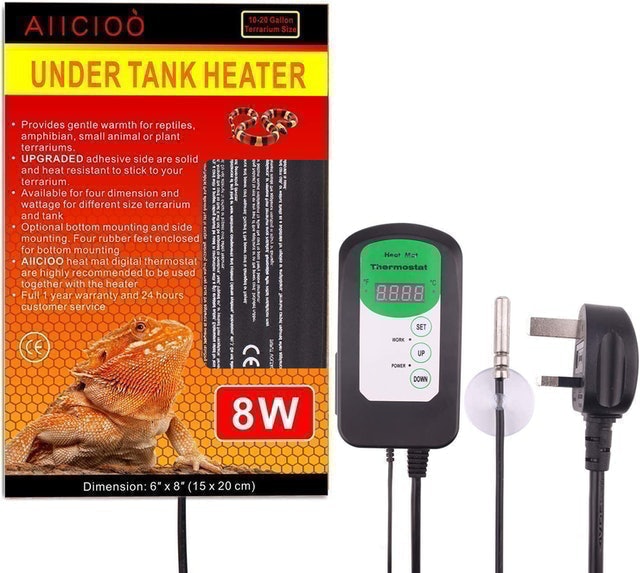 Heat mat with outlet thermostat reptile