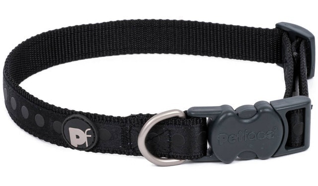 Black Tonal Dots Pet Collar 1