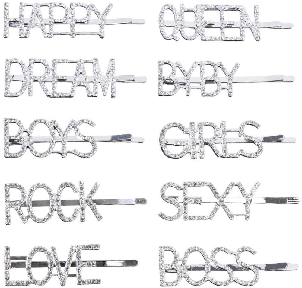 10 Pieces of Letter Hair Pins 1