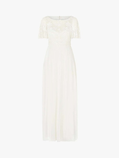 Shelly Angel Sleeve Bridal Maxi Dress 4