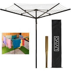 4 Arm Rotary Washing Line With Cover