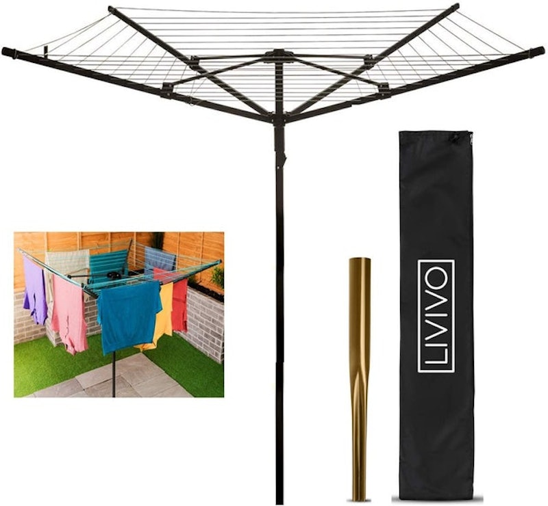 4 Arm Rotary Washing Line With Cover 1