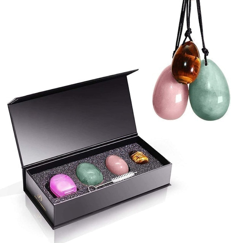 3 pcs Set of Drilled Natural Yoni Eggs 1