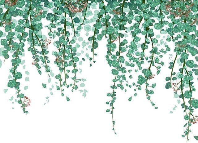 Floral Ivy Green Wall Decal 1