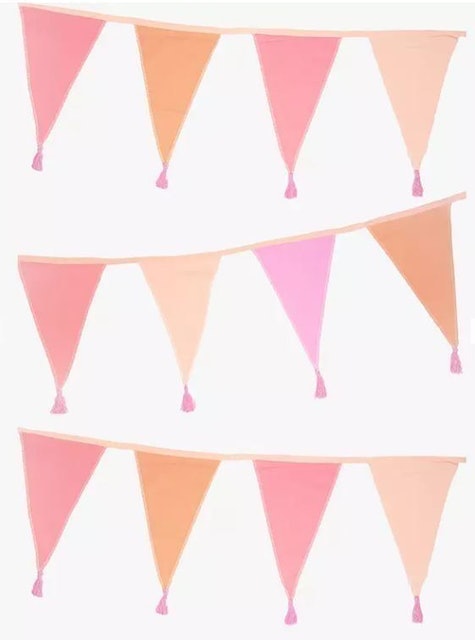 Rose Gold Fabric Bunting 1