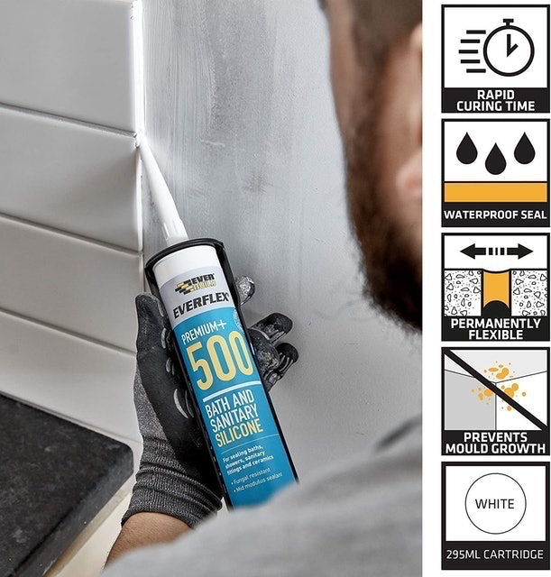 Premium 500+ Bath and Sanitary Silicone 2