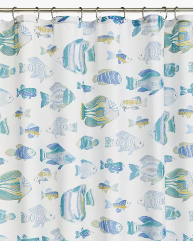 Fish Recycled Polyester Shower Curtain 1