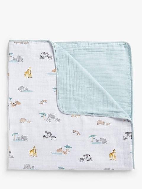 Savanna Animal Muslin Blanket 1