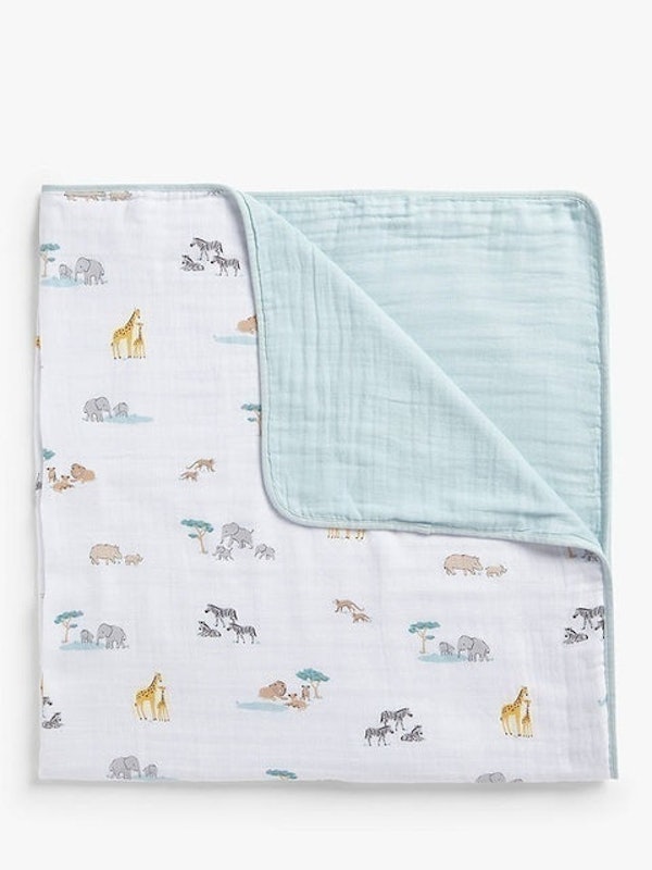 Savanna Animal Muslin Blanket 1