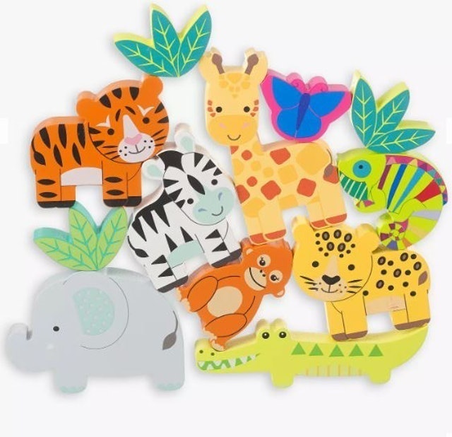 Jungle Animals Wooden Stacking Toy 2