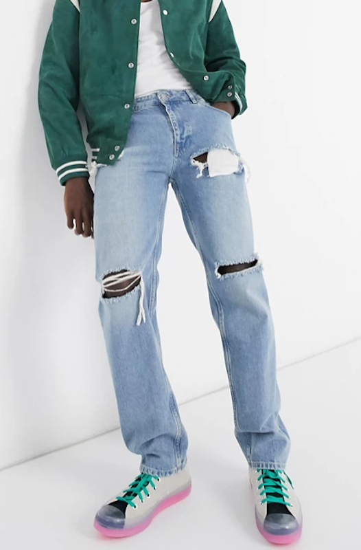 Original Fit Jeans in Stone Wash With Heavy Rips 1