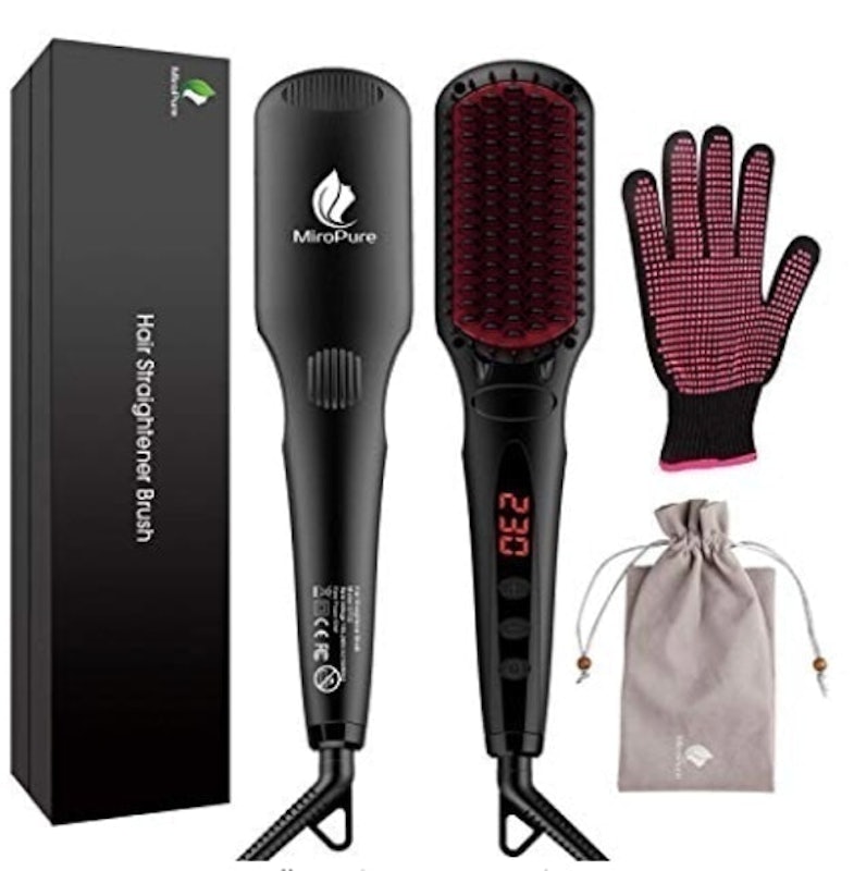 2-In-1 Straightening Brush With Auto Shut-off Timer 1