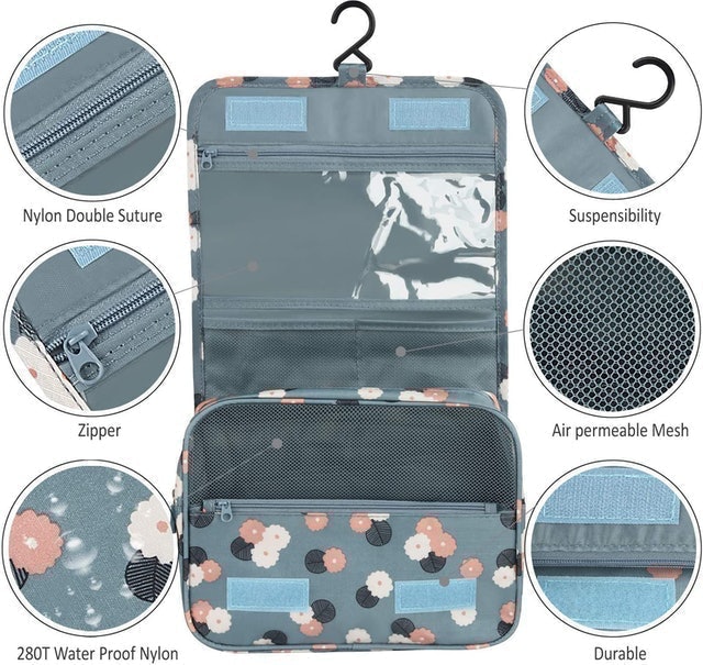 Folding Cosmetic Wash Bag with Hook 2