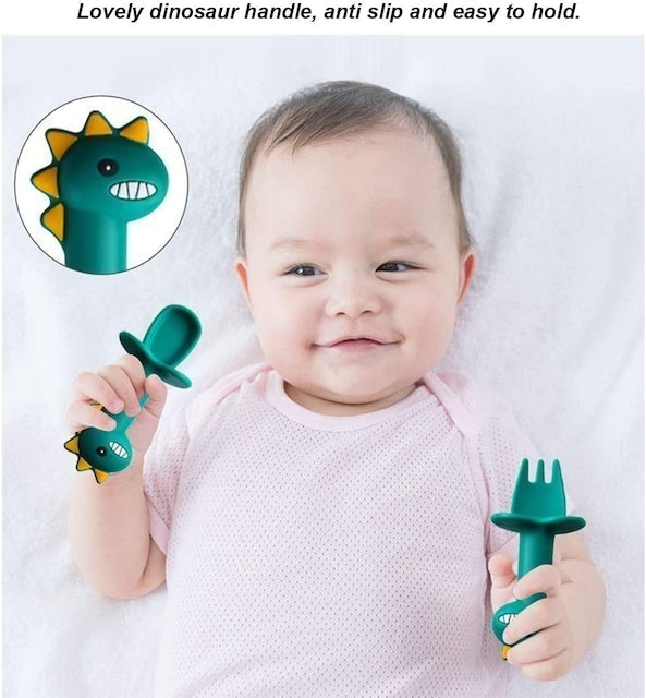 Baby Self Feeding Training Spoon and Fork 3