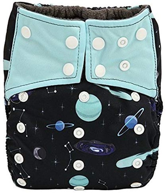 AIO Reusable Washable Charcoal Bamboo Insert Overnight Cloth Diaper 1