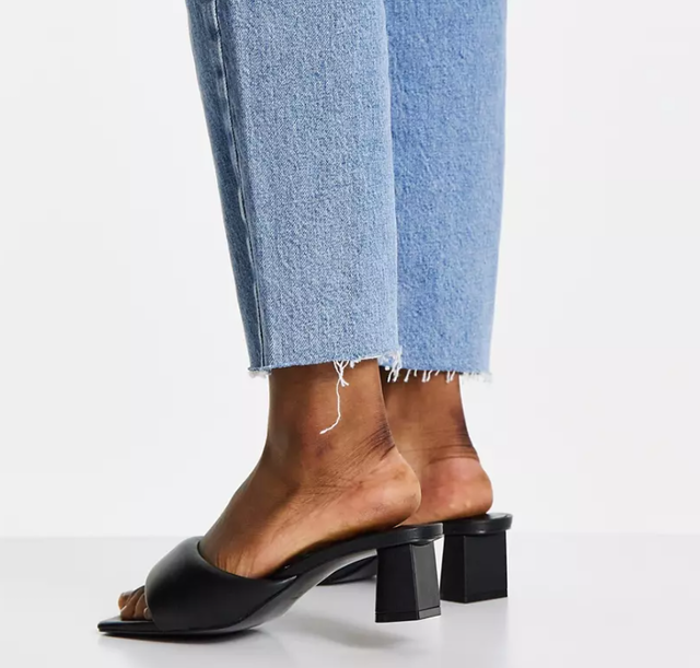 Padded Heeled Mule Sandals 3