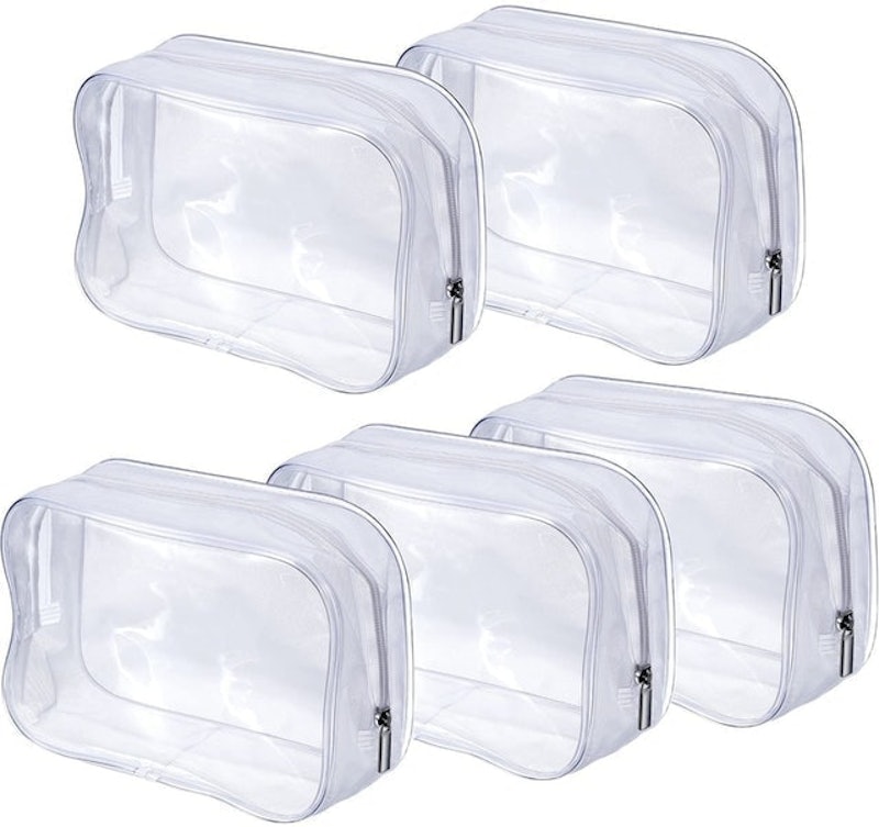 5 Pack Clear PVC Toiletry Carry Pouch 1