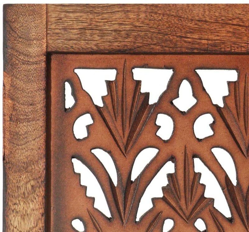 Solid Mango Wood 3-Panel Room Divider 3