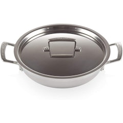 3-Ply Stainless Steel Shallow Casserole With Lid