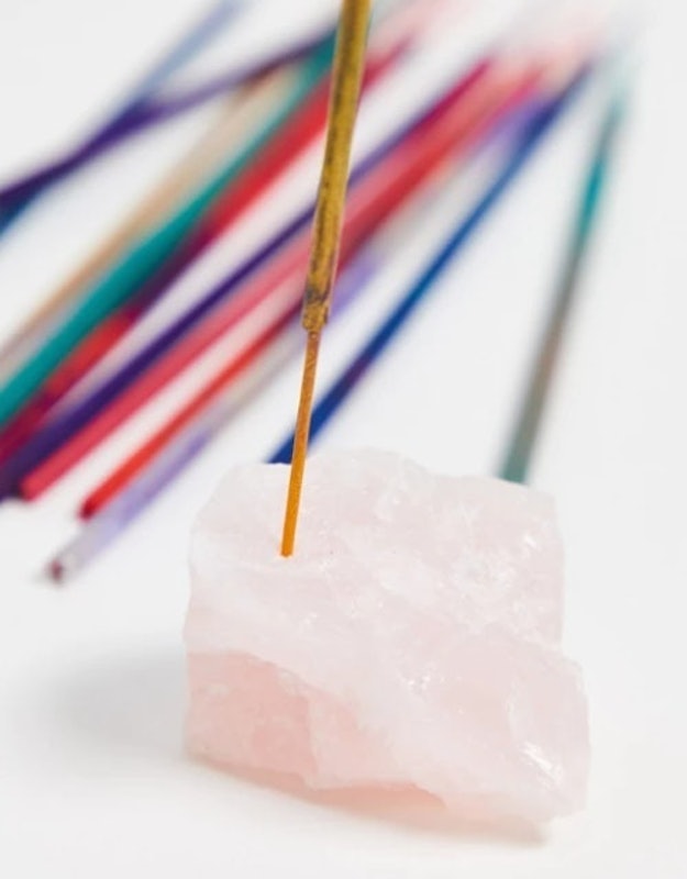 Rose Quartz Incense Holder and Incense Set 1