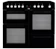 Beko 100cm Electric Range Cooker - Black 1