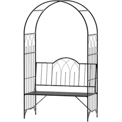 Metal Arch Outdoor Bench Trellis