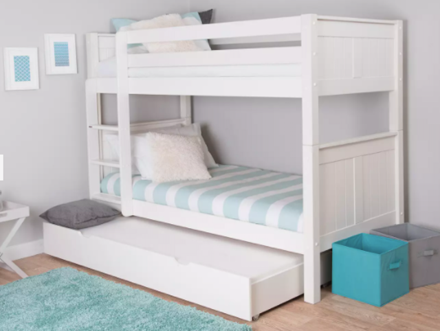 Classic Child Compliant Bunk Bed With Trundle Mattress 2