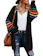 HIKARO Striped Balloon Sleeve Cardigan 1