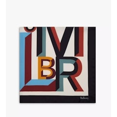 Alphabet Silk Twill Square Scarf