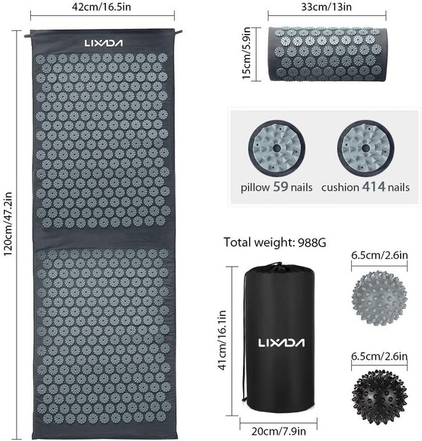Acupressure Mat and Pillow Set 3