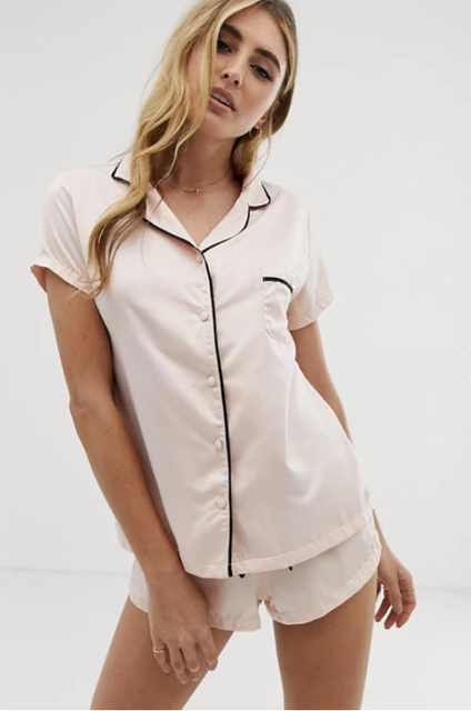 Abigail Satin Short Pyjama Set 1