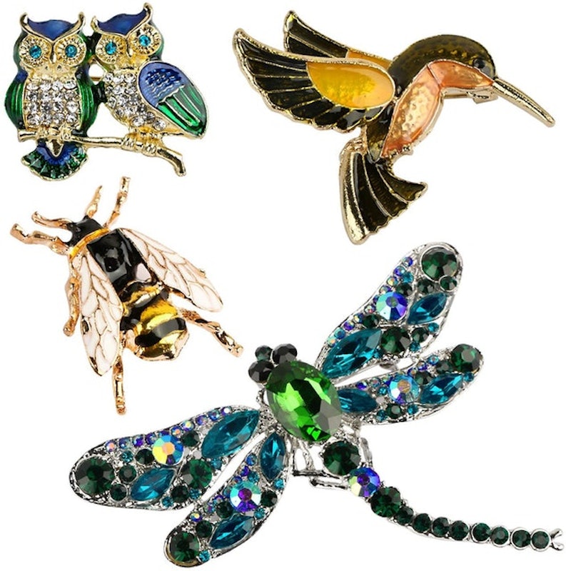 Animal Crystal Brooches 1