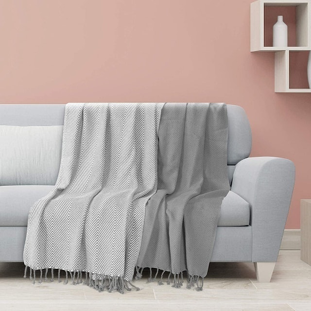 Chevron Cotton Single Sofa Throw 3