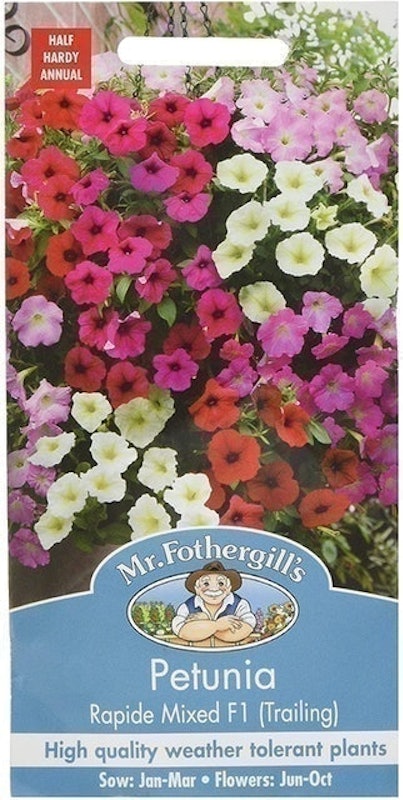 Trailing Rapide Petunia Mixed Flower Seeds 1