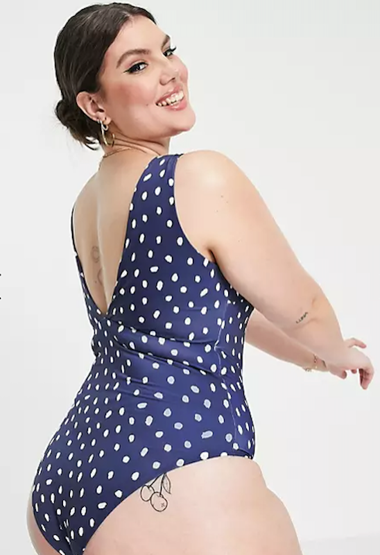 Recycled Frill Plunge Swimsuit 2