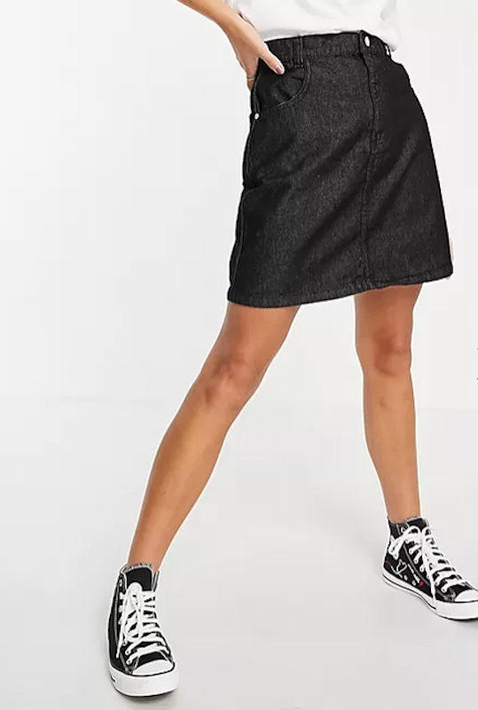 Mini Skirt in Black Wash Denim 1