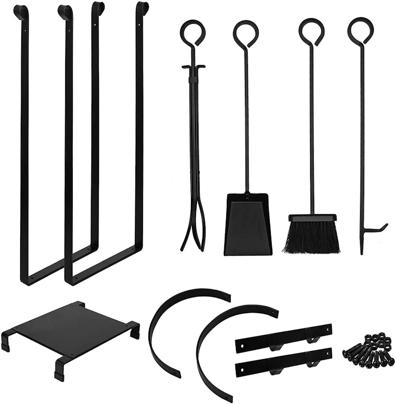 Fireplace Log Rack With 4 Tools 2