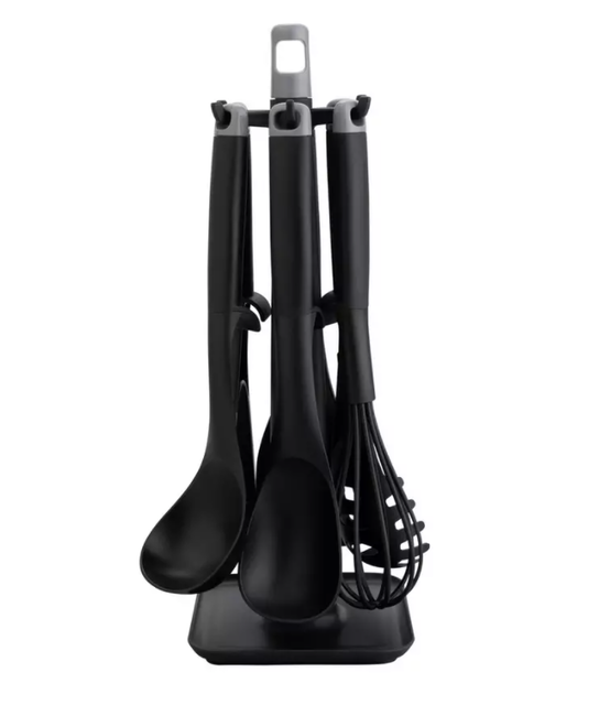 Home 7-Piece Utensil Set With Stand 1