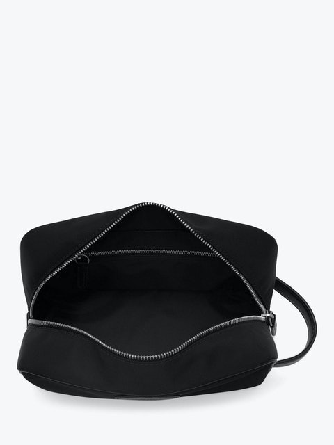 Nylon & Smooth Calf Leather Wash Case 2