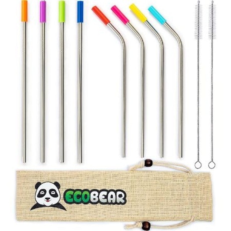 5. EcoBear Stainless Steel Straws 8 Pack 1