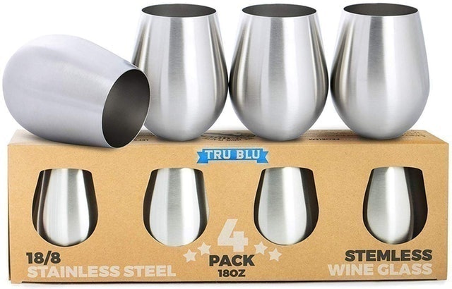 Stainless Steel Wine Glasses 1