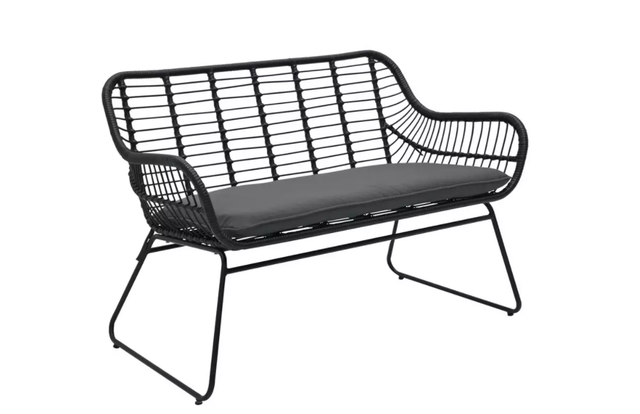 Rattan Effect Garden Bench 1
