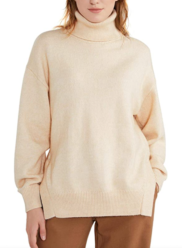 Split Hem Turtleneck Jumper 1