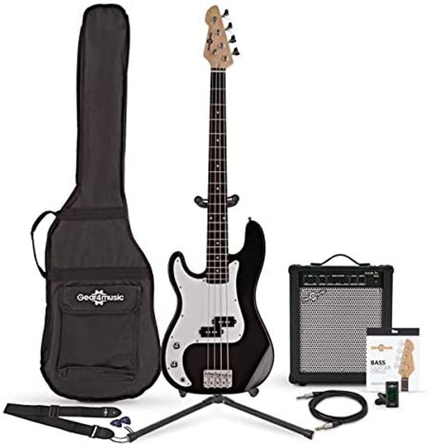 LA Left Handed Bass Guitar + 35W Amp Pack 1