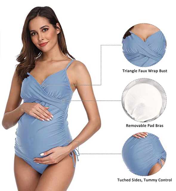 Wrap Front Maternity Tankini 3