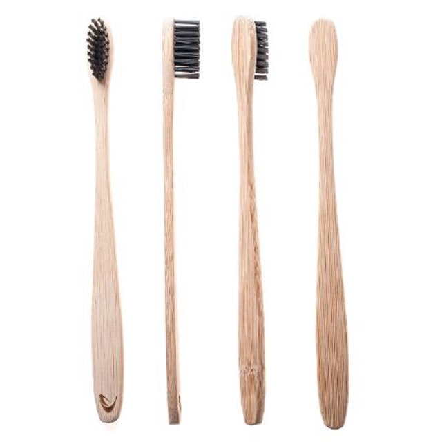 9. TEVRA Charcoal Bamboo Toothbrushes 1