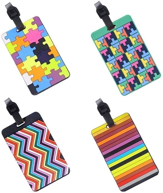Set Of 4 Lovely Secure Luggage Tags 1