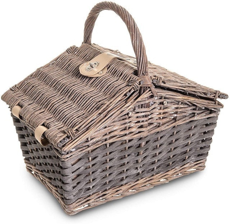 Wicker Hamper, Round Top Hut Design 2
